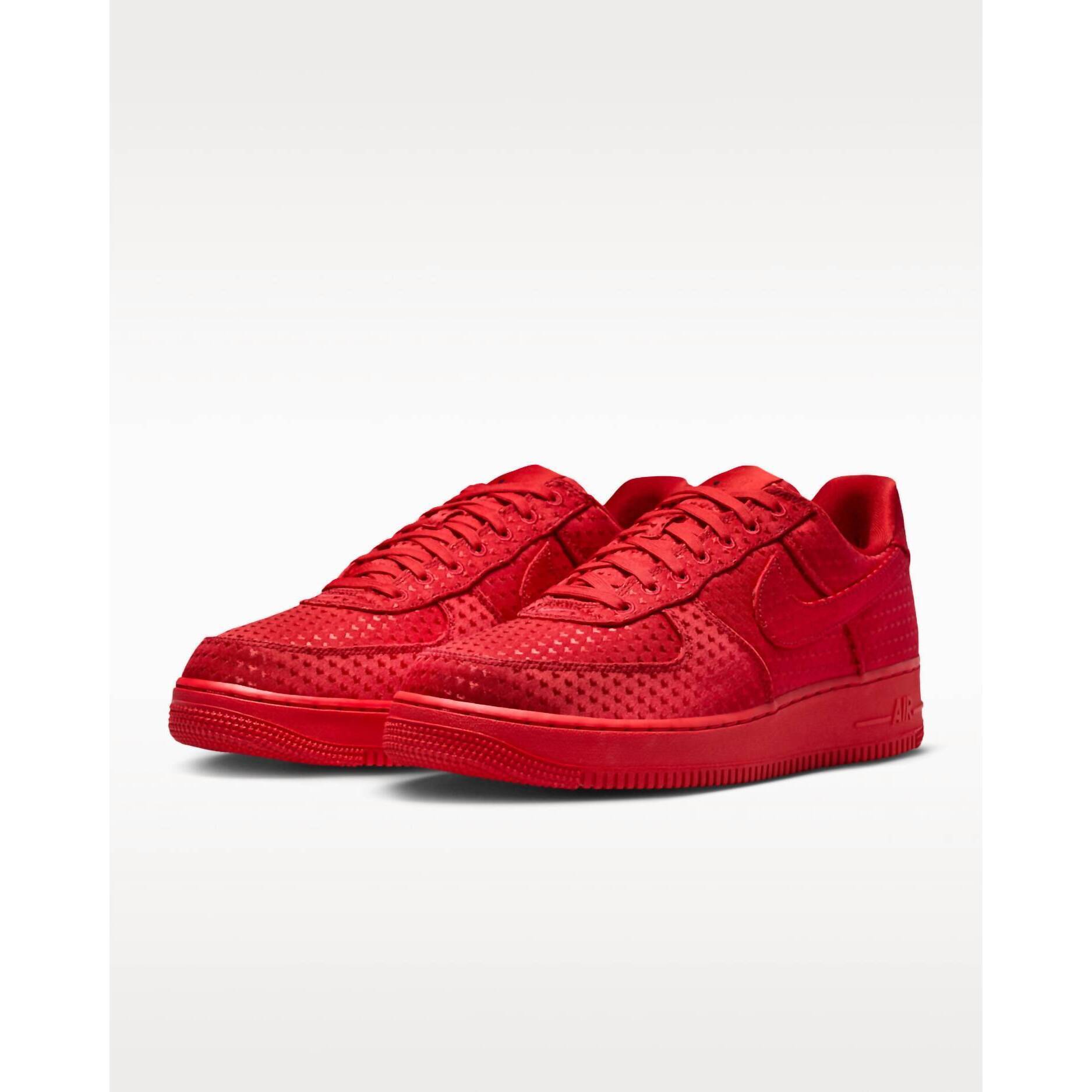 New Nike Men's Air Force 1 Retro Chrome Hearts Sneaker In Red